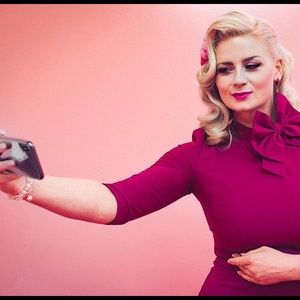 Audrey K Maxine XS Rose Pink Retro Vintage Dress